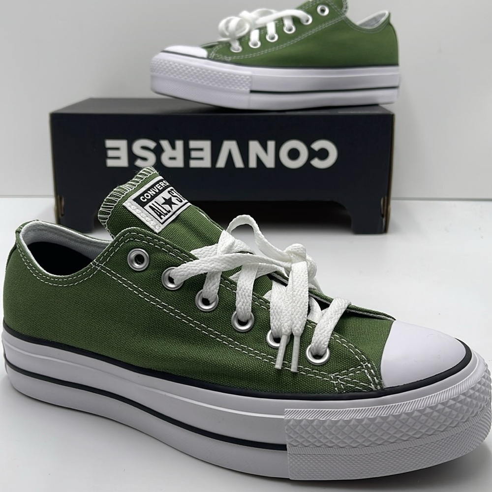 Converse Chuck Taylor Low Top Platform Sneaker - Green - Picture 14 of 16